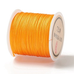 Orange 50 Yards Nylon Chinese Knot Cord, Nylon Jewelry Cord for Jewelry Making, Orange, 0.8mm