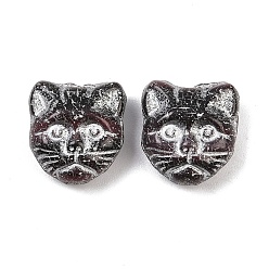 Кокосово-Коричневый Чешские прессованные стеклянные бусины, кошка, кокосового коричневый, 12.5x12x7 мм, отверстие : 0.8 мм, около 201 шт / упаковка