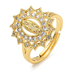 Настоящее золото 18K Овальный, с отделкой из латуни, микропаве, регулируемые кольца из циркония, без свинца и без кадмия, реальный 18 k позолоченный, внутренний диаметр: 16 мм, Поверхность: 16.5x14 мм