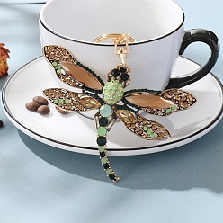 Перидот Сплав горный хрусталь брелок, стрекоза, перидот, 120 мм