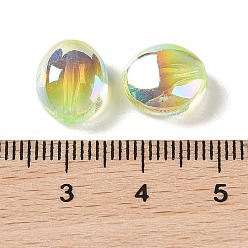 Pale Green Acrylic Beads, Imitation Baroque Pearl Style, Oval, Pale Green, 11x9.5x6mm, Hole: 1.3mm