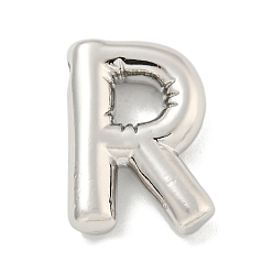 Letter R Стойки обшивки латунные подвески, долговечный, без свинца и без кадмия, буквенное очарование, Буква R, 22x16x5 мм, отверстие : 3x1.5 мм