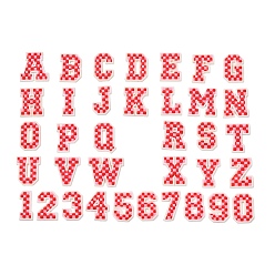 Темно-Синий ПВХ пластиката кабошонов, буква с сеткой, темно-синий, 26~28x11.5~31.5x3.5~4 мм