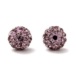 212_Светлый Аметист Полупрозрачные чешские хрустальные бусины с паве для дискотек, небольшой круглый полимерной глины чешский горный хрусталь бисер, 212 _light аметистом, С. 8 (1.4~1.5 мм), 6 мм, отверстие : 1.2 мм