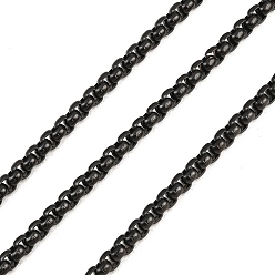 Черный 304 нержавеющая сталь коробка цепи, с катушкой, ионное покрытие (ip), несварные, чёрные, 4 мм