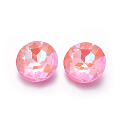 Розовый Граненые стекла указал назад горный хрусталь кабошоны, плоско-круглые, светло-розовый, 35x11~14 мм