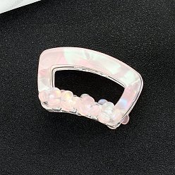 Misty Rose Acrylic Claw Hair Clips, Flower, Misty Rose, 31x26x25mm