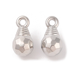 Платина Пластмассовые подвески ccb, лампа, платина, 20x10.5x10.5 мм, отверстие : 2.5 мм