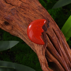 Red Jasper Natural Red Jasper Display Decorations, Home Decorations, Moon, 30x8mm