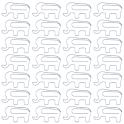 Платина 80шт. железная скрепка, слон, платина, 19x32.5x1 мм