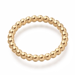 Золотой 304 палец кольца из нержавеющей стали, круглые, золотые, размер США 8 1/2 (18.5 мм)