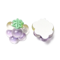 Винограды Полупрозрачные смоляные фруктовые кабошоны, для изготовления ювелирных изделий, винограды, 21x18x8 мм