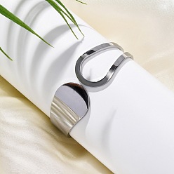 Нержавеющая Сталь Цвет 304 женские шарнирные браслеты из нержавеющей стали, цвет нержавеющей стали, внутренний диаметр: 2-3/8x1-7/8 дюйм (6.1x4.9 см)