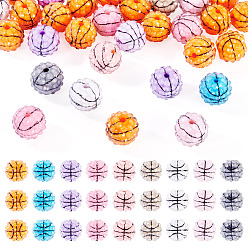 (52) Непрозрачная лаванда 30 шт. бусины из смоляных страз в спортивном стиле, баскетбол, разноцветные, 16 мм