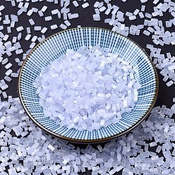 (HTL2563) Шелковый Бледно-светлый Лавандовый Миюки половина бусины тила, японский бисер, 2 отверстие, (htl 2563) шелк бледно-светло-лавандовый, 5x2.3x1.9 мм, Отверстие : 0.8 мм , около 1250 шт / 50 г