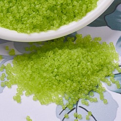 (DB0766) Матовый Прозрачный Шартрезский Бусины miyuki delica, цилиндр, японский бисер, 11/0, (db 0766) матовый прозрачный шартрез, 1.3x1.6 мм, Отверстие: 0.8 мм, о 2000 шт / бутылка, 10 г / бутылка