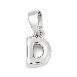 Letter D Латунь прелести, буквы, без кадмия и без свинца, долговечный, стойки покрытие, Буква D, 9.5x6x2.5 мм, отверстие : 3x5 мм