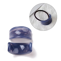 Темно-синий  Шифер Имитация акриловых бусин в стиле лэмпворк, без отверстия , форма арки, темный сланец синий, 40.5x21x21 мм, Около 84 шт / 500 г