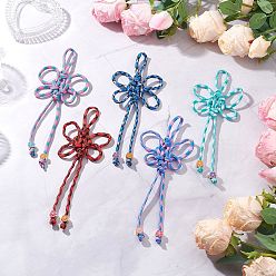 (52) Непрозрачная лаванда 5шт. внутренние сердечники из полиэстера и спандекса шнуры веревки подвесные украшения, бабочка, с акриловой, разноцветные, 196~210x70~78x7.5 мм, отверстие : 11.5x37 мм