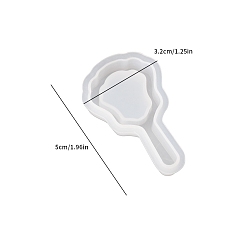 Белый Diy пищевые силиконовые формы, подвески в форме помадки, для украшения торта поделки, цвет шоколада, конфеты, изготовление ювелирных изделий на основе смолы и эпоксидной смолы, белые, 50x32x11 мм