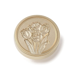 Цветок Золотая восковая печать, латунная головка штампа, цветочный узор коллекции, для сургучной печати, цветок, 25x14 мм, внутренний диаметр: 7 мм