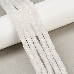 Хрусталь Природных кристаллов кварца бисер нитей, горного хрусталя, рондель, 6x2 мм, отверстие : 0.7 мм, около 174 шт / нитка, 15.35'' (39 см)