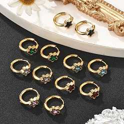 (52) Непрозрачная лаванда 304 серьги-кольца со звездами из нержавеющей стали, ионное покрытие (ip), золотые, разноцветные, 16.5x18x8.5 мм