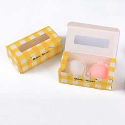 Золотистый Картонные коробки, упаковка для печенья и торта, прямоугольные, золотые, 14x7x5 см