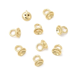 Настоящее золото 18K Латунная бусина, для подвесных планок, без кадмия и без свинца, стойки покрытие, долговечный, реальный 18 k позолоченный, 6.5x6 мм, отверстие : 3 мм