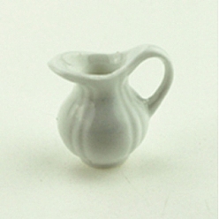 White Ceramic Miniature Teapot Ornaments, Micro Landscape Garden Dollhouse Accessories, Pretending Prop Decorations, with Handle, White, 25x25mm