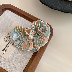 Кадет Синий Акриловые коготь заколки, цветок, аксессуары для волос для женщин и девочек, кадетский синий, 62x48 мм