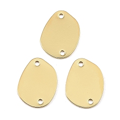 Plaqué 18K Or Véritable Charmes de connecteur en laiton, liens de galets, crémaillère plaquage, plaqué longue durée, sans cadmium et sans plomb, réel 18 k plaqué or, 19x15x1mm, Trou: 1.6mm