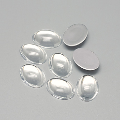 Прозрачный Прозрачного акрилового кабошонов, овальные, прозрачные, 25x18x6~6.5 мм