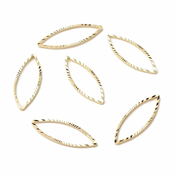 Echt 24 k vergoldet Messing Verbinderring, langlebig überzogen, cadmiumfrei und bleifrei, Pferd Auge, echt 24 k vergoldet, 19x7x1 mm, Innendurchmesser: 16.5x5.5 mm