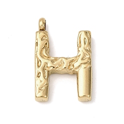 Letter H 304 подвески из нержавеющей стали, письмена, ионное покрытие (ip), Письмо ч, 21.5x14x4 мм, отверстие : 2.5 мм