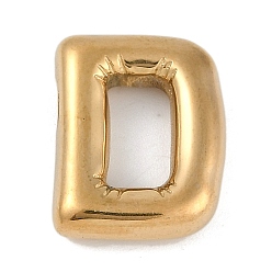 Letter D Ионное покрытие (ip) 304 подвески из нержавеющей стали, реальный 18 k позолоченный, Буква D, 18.5x14.5x5 мм, отверстие : 2 мм