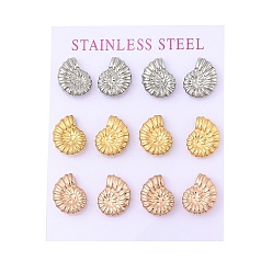 (52) Непрозрачная лаванда Ионное покрытие (ip) 304 серьги-гвоздики из нержавеющей стали, разноцветные, 14x11 мм