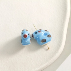 Дракон Фарфоровые бусины ручной работы, китайский стиль двенадцать зодиаков, с рисунком мультфильма, Диетические аксессуары, для украшения браслета/ожерелья и брелока, дракон, 16x14 мм