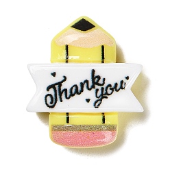 Pen Кабошоны из непрозрачной смолы на тему Дня учителя, ручка, 24x21x7 мм