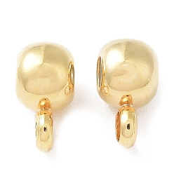 Настоящее золото 24K Поручни из латунной трубки, петля под залог, ползунки, без кадмия и без свинца, реальный 24 k позолоченный, 7.5x5x4 мм, отверстия : 1.8 mm и 1.2 мм