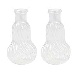 Прозрачный Прозрачные контейнеры для стеклянных шариков, скрученная форма тыквы, прозрачные, 2.1x3.8 см, Внутренний диаметр: 0.6 cm