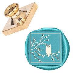 Сова DIY альбом, латунная сургучная печать, Шаблон совы, 25x25x14 мм