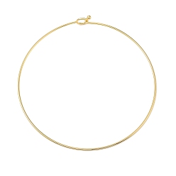 Настоящее золото 18K Колье-чокер из латуни с покрытием стойки, без свинца и без кадмия, долговечный, реальный 18 k позолоченный, внутренний диаметр: 5.71 дюйм (14.5 см)