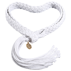 Белый Хлопковая свадебная веревка ручной работы, белые, 25x4 мм