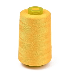 Gold Polyester Machine Embroidery Threads, Sewing Thread, Gold, 0.3mm, about 5000yards/roll