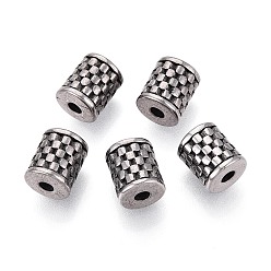 Античное Серебро 304 из нержавеющей стали бусы, колонка, античное серебро, 9x8 мм, отверстие : 2 мм