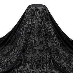 Black 2Yards Polyester Stretch Fabric, for Garment Accessories, Black, 1600mm
