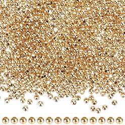 Золотой 304 из нержавеющей стали бусы, круглые, золотые, 2x2 мм, отверстие : 0.8 мм, 1000 шт / коробка