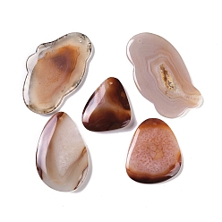 Красный Агат Натуральный сердолик, 47~100x40~48x7~10 мм, отверстие : 2 мм