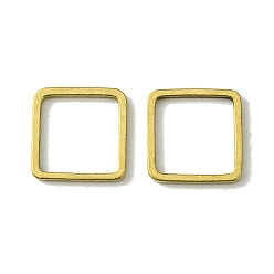 Raw(Unplated) Brass Linking Rings, Square, Raw(Unplated), 10x10x1mm, Inner Diameter: 8.5x8.5mm